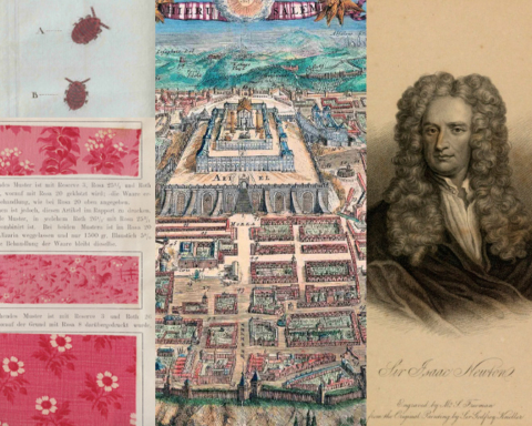 La bibliothèque nationale israélienne présente une exposition numérique de l’histoire de la teinture des tissus, de la cartographie et d’écrits de Newton (photo : bibliothèque nationale israélienne)