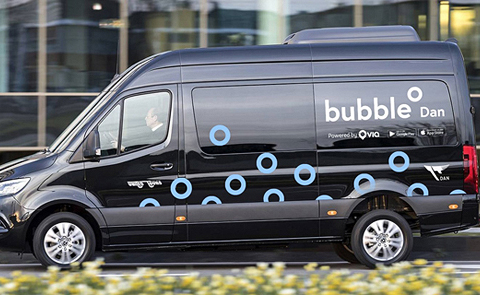 Les nouveaux minibus à bulles de Dan (photo : bus Dan)