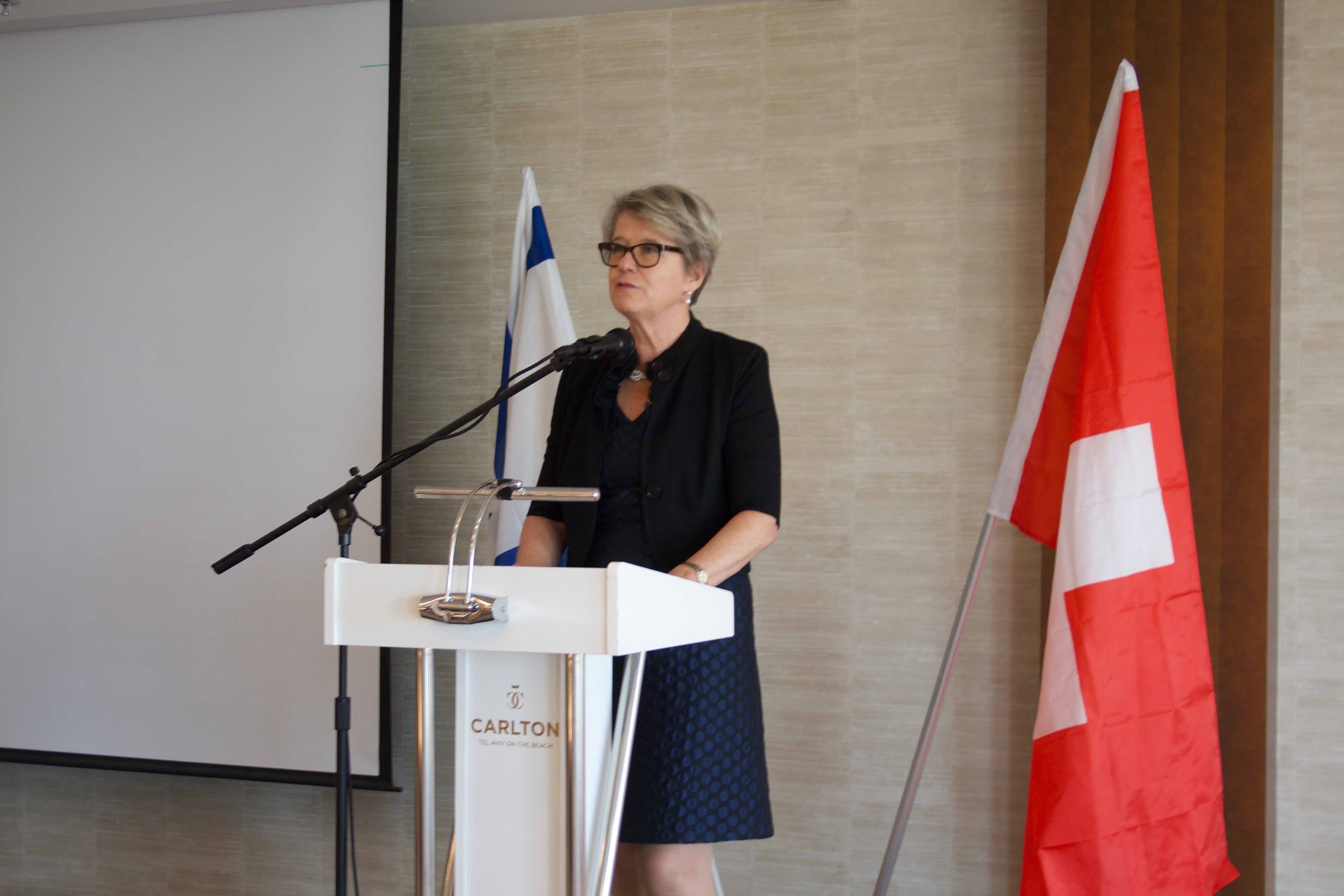 La conseillère nationale Corina Eichenberger a averti entre autres du lancement d’une campagne de délégitimation d’Israël en 2017 (photo : Samuel Suter).