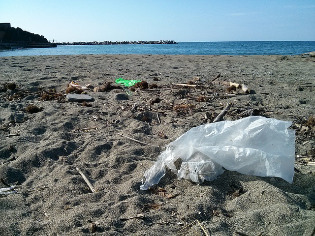 Une grande quantité des sacs plastiques finissent jetés à la mer – une terrible pollution (photo : Sebastian Kauer/Flickr).