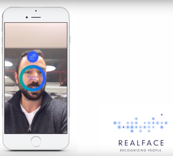 RealFace permet la connexion par reconnaissance faciale (photo : capture d’écran de la vidéo de démonstration de la firme)