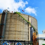 Le réservoir d’ammoniac à Haïfa (photo : ministère de l’Ecologie)