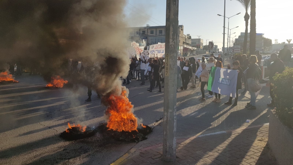 Manifestations des salariés de Teva à Ashdod (photo : Histadrout)