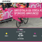 Le Giro d'Italia s’élancera pour la première fois de son histoire en Israël – un événement sportif de première importance pour le pays (photo : capture d’écran site Internet Giro d’Italia)