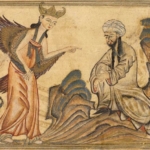 Le prophète Mohamed représenté avec l’ange Gabriel (photo :  http://www.zombietime.com/mohammed_image_archive/islamic_mo_full/).