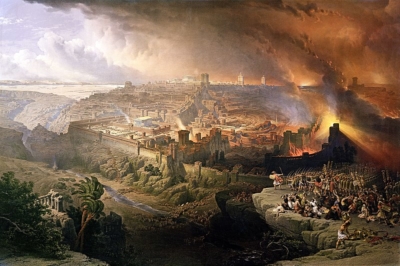 Destruction de Jérusalem et du Temple par les Romains, tableau de David Roberts (photo : Wikimedia Commons)